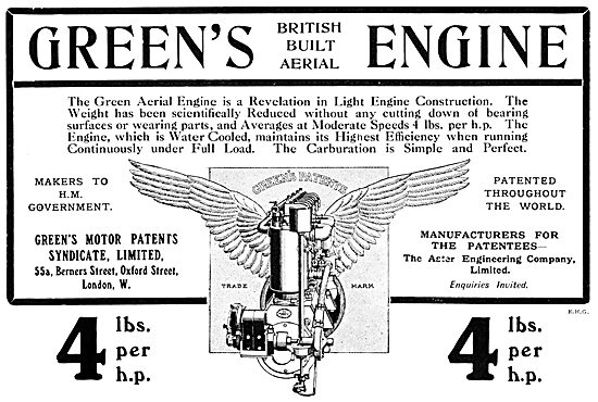 Greens Aeroplane Engines                                         