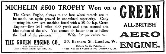 The Michelin £500 Trophy Won On A Green Aero Engine              