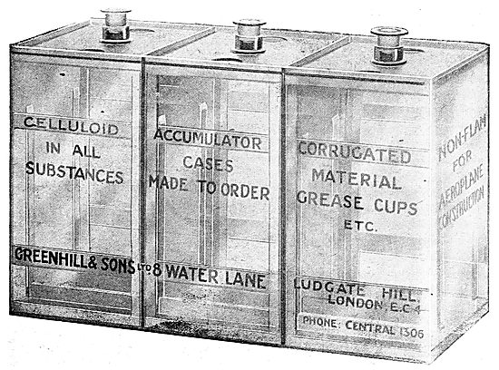 Greenhill Non Flam Celluloid For Aircraft - Accumulator Cases    