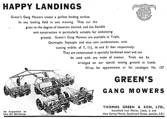 Greens Gang Mowers For Airfields                                 