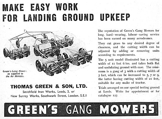 Greens Gang Mowers For Airfields                                 