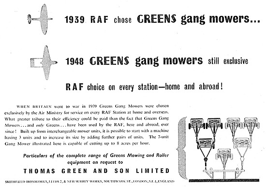 Greens Gang Mowers For Airfields                                 