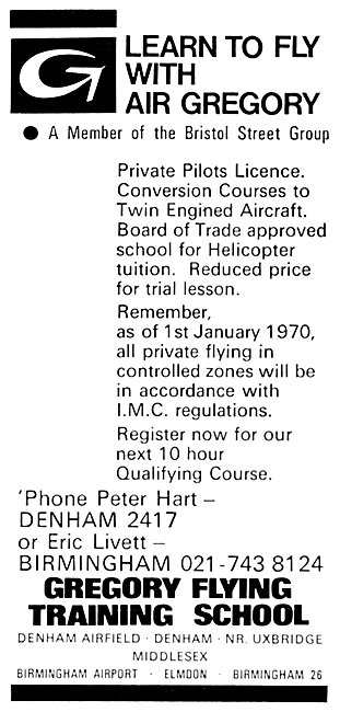 Air Gregory  Denham - Gregory Flying Training School 1969        