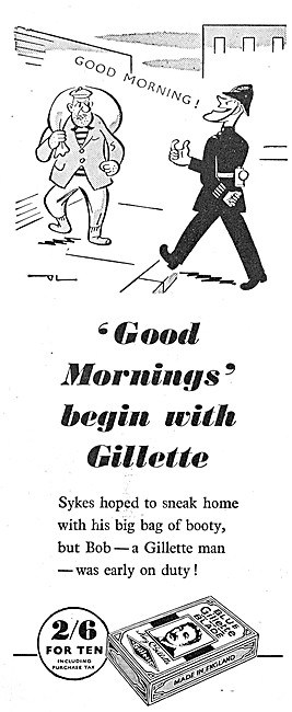 Gilette Razor Blades 1946 Advert                                 