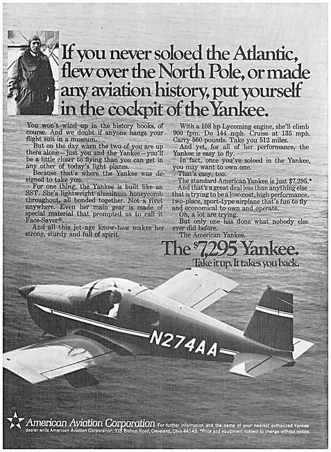 American Aviation Yankee N274AA                                  