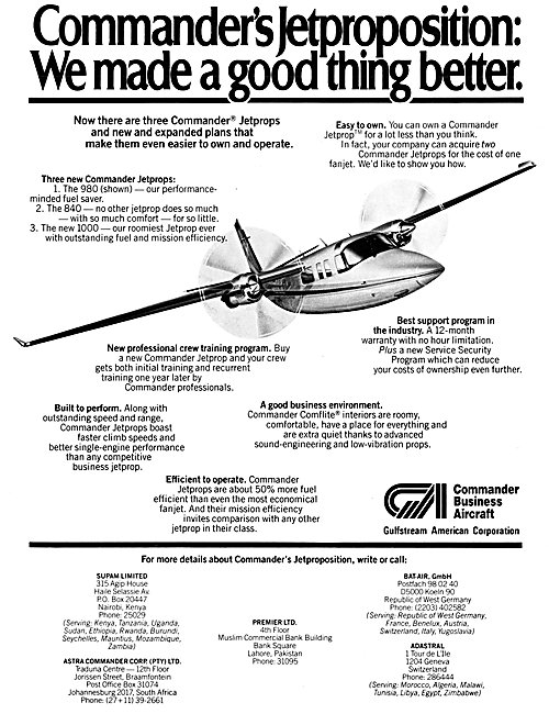 Gulfstream American Commander Jetprops - Rockwell Commander      