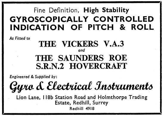 Gyro & Electrical Instruments. Redhill. Flight Instruments       
