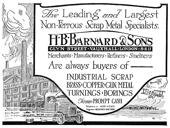 H.B.Barnard & Sons. Buyers & Refiners Of Non-Ferrous Scrap Metal 