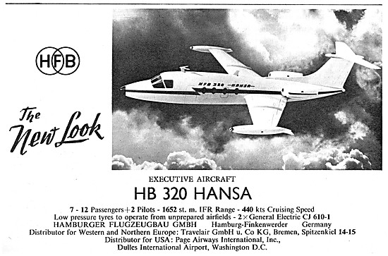 Hamburger Flugzeugbau HB 320 Hansa Jet                           