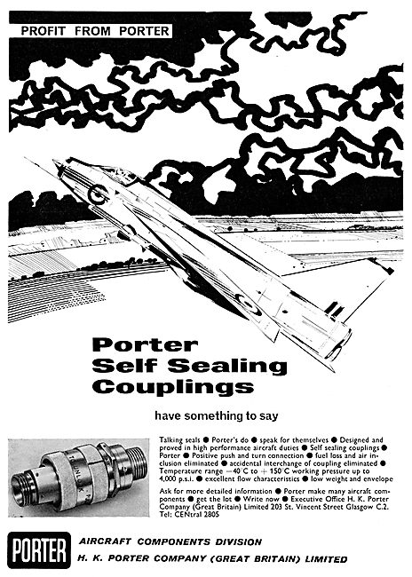 H.K.Porter Aircraft Components. - Self Sealing Couplings         