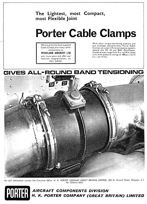 H.K.Porter Aircraft Components. Cable Clamps                     