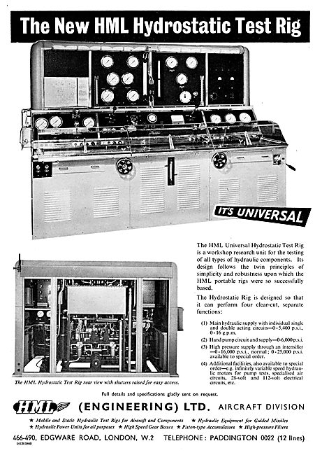 HML Hydrostatic Test Rig                                         