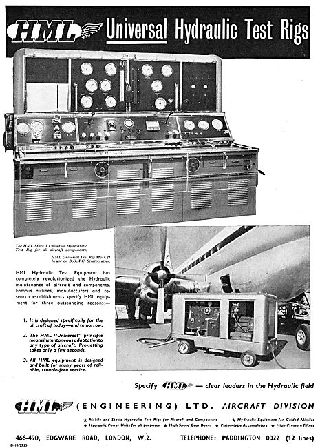 HML Universal Hydraulic Test Rig                                 