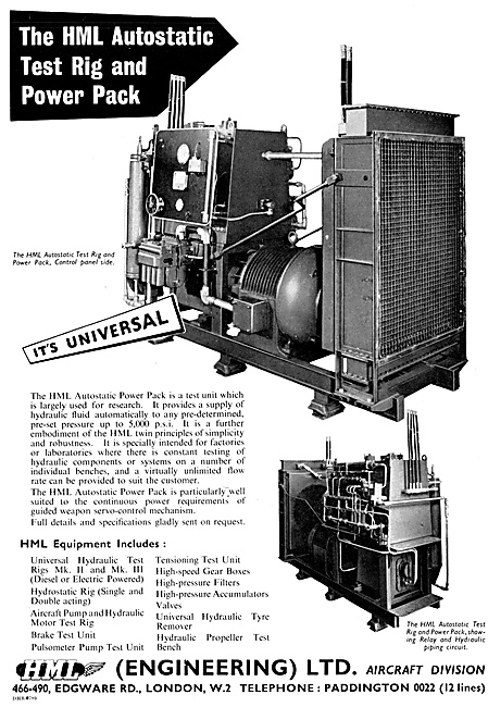 HML Hydraulic Test Rigs & Power Packs                            