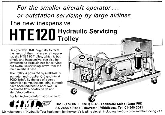 HML HTE 120 Hydraulic Servicing Trolley                          