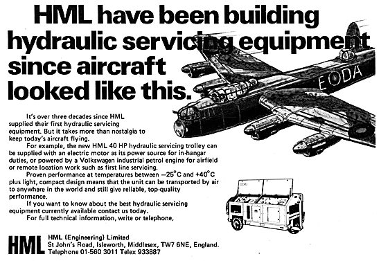 HML Hydraulic Servicing Equipment 1975                           