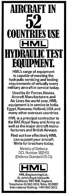 HML Hydraulic Test Equipment                                     