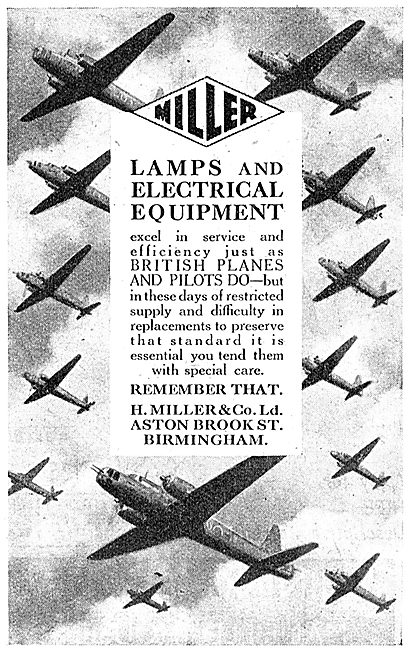 Miller Aircraft Lamps & Electrical Equipment                     