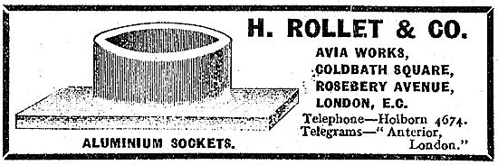 H. Rollet Aluminium Sockets For Aeroplanes                       