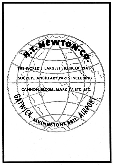 H.T.Newton Aircraft Electrical Parts Stockists Gatwick 1960      