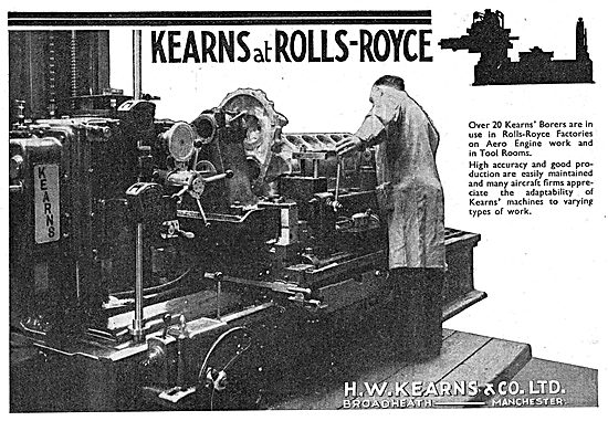 H.W.Kearns. Broadheath. Manchester.  Machine Tools               