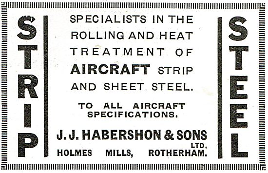 J.J.Habershon - Specialists In Rolling Of Aircraft Strip Steel   