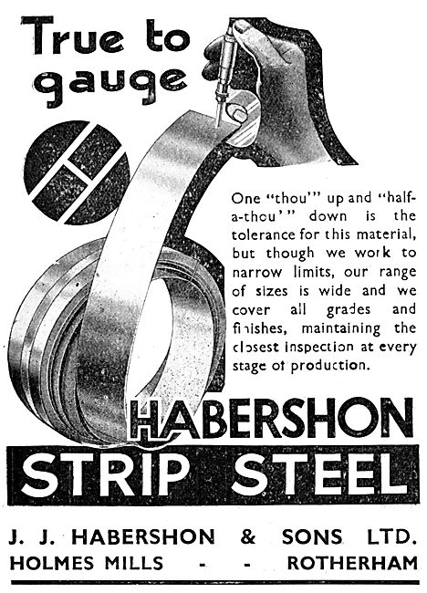 Habershon Strip Steel For Aircraft                               