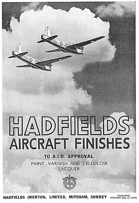 Hadfields Ltd. Aircraft Finishes.                                