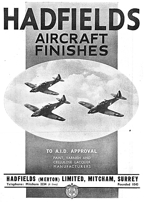 Hadfields  Aircraft Finishes - Hadfileds Merton                  