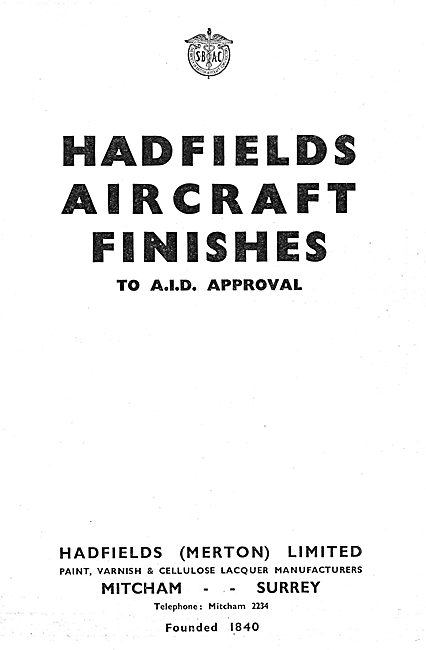 Hadfields Aircraft Finishes                                      