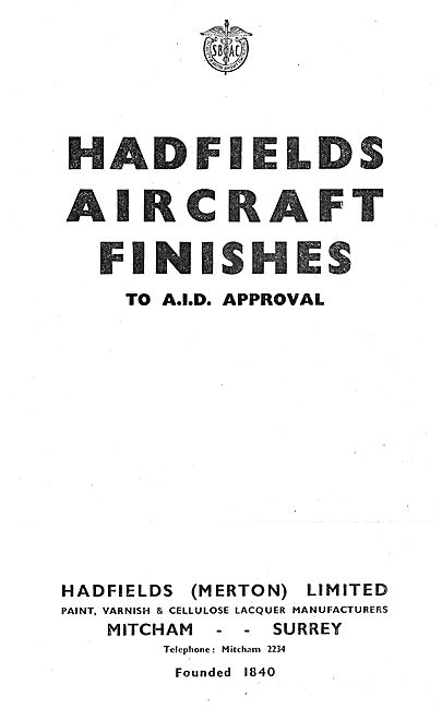 Hadfields Aircraft Finishes                                      