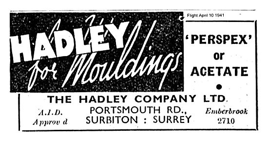 Hadley Perspex Or Acetate Aircraft Componenets Mouldings         