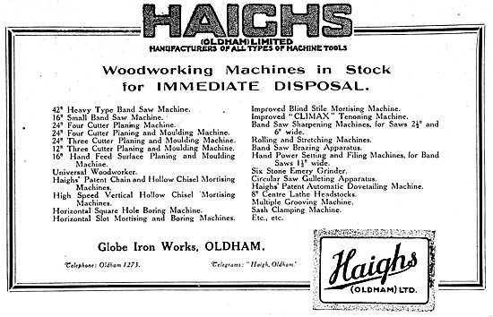 Haighs Of Oldham: Manufacturers Of Machine Tools                 