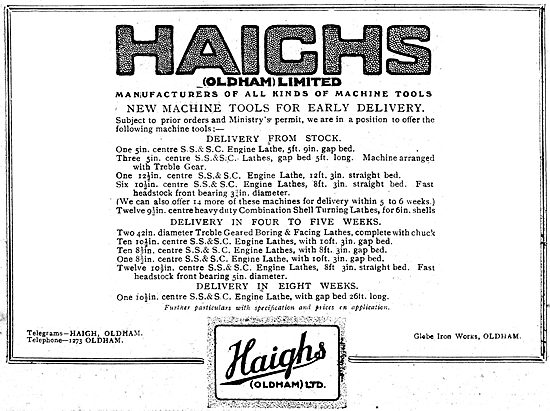 Haighs Of Oldham: Manufacturers Of Machine Tools                 