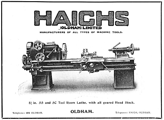 Haighs Machine Tools 1918                                        