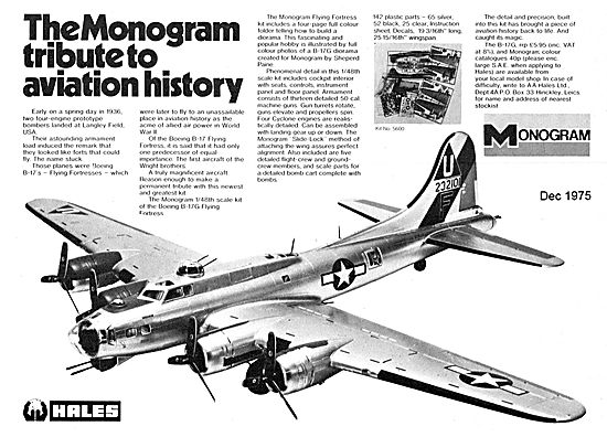 Monogram B17 Aircraft Model Kit                                  