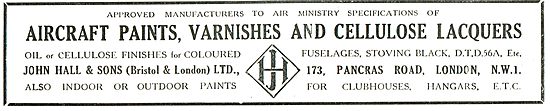 John Hall & Sons - Aircraft Paints, Varnishes & Cellulose        