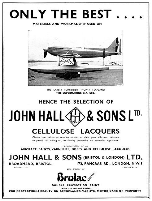 Hall's Aircraft Paints & Finishes 1931                           