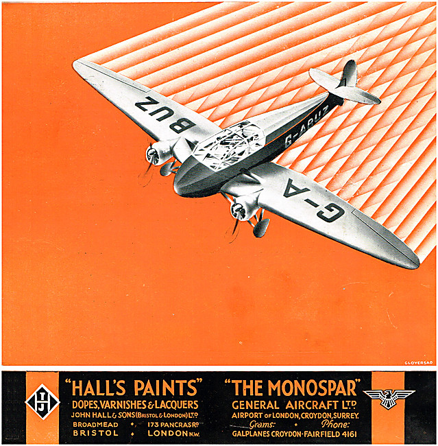 Halls Aircraft Paints On The Monospar G-ABUZ                     