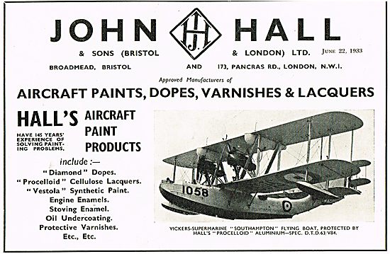 Halls Aircraft Paint Products                                    