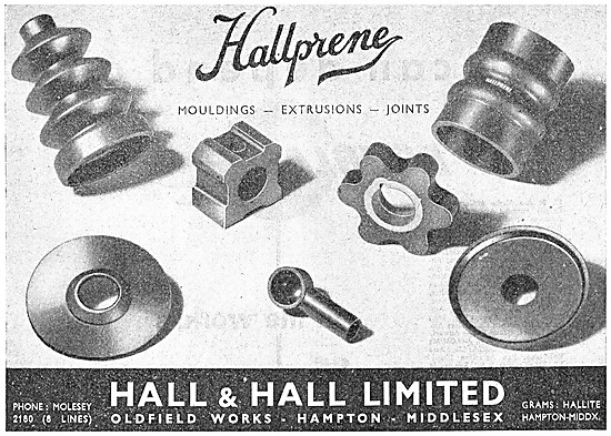 Hall & Hall. Hallprene Synthetic Rubber Mouldings & Sheetings    