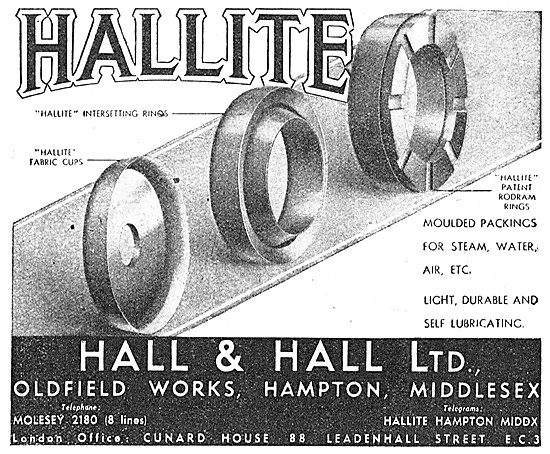 Hall & Hall. Hallprene Synthetic Rubber Mouldings & Sheetings    