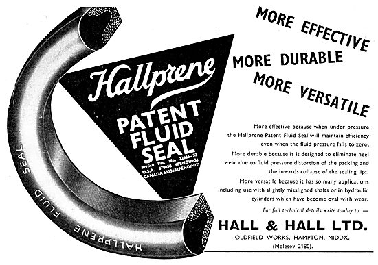 Hall & Hall - Hallprene Synthetic Seals For High Pressure Systems