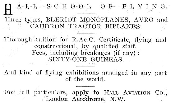 Learn On Bleriot Or Avro At The Hall School Of Flying Hendon     