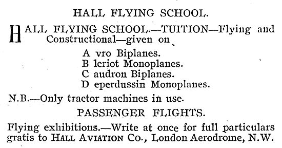 Leran On Caudron Or Deperdussin At Hall School Of Flying Hendon  