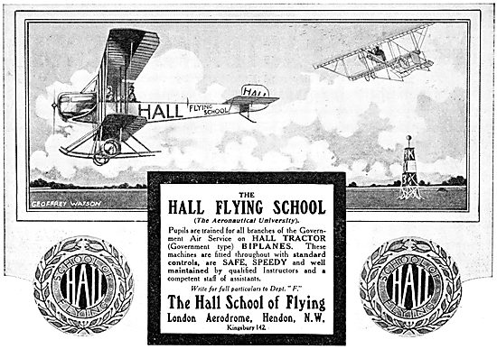 Hall School Of Flying Hendon 1915                                