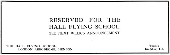 The Hall School Of Flying - Hall Flying School Hendon            