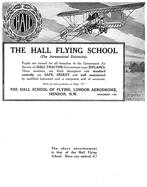 The Hall School Of Flying - Hall Flying School Hendon            
