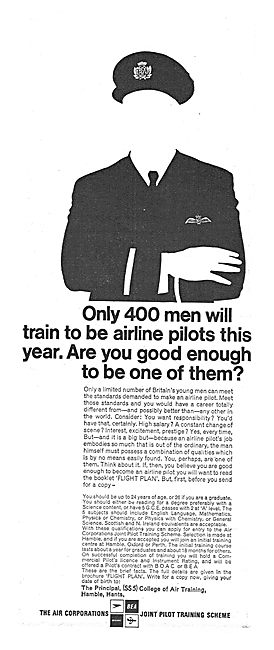 Only 400 Men Will Train To Be Airline Pilots This Year.....      