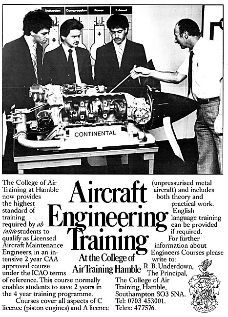 Hamble College Of Air Training - CAT Hamble 1983                 